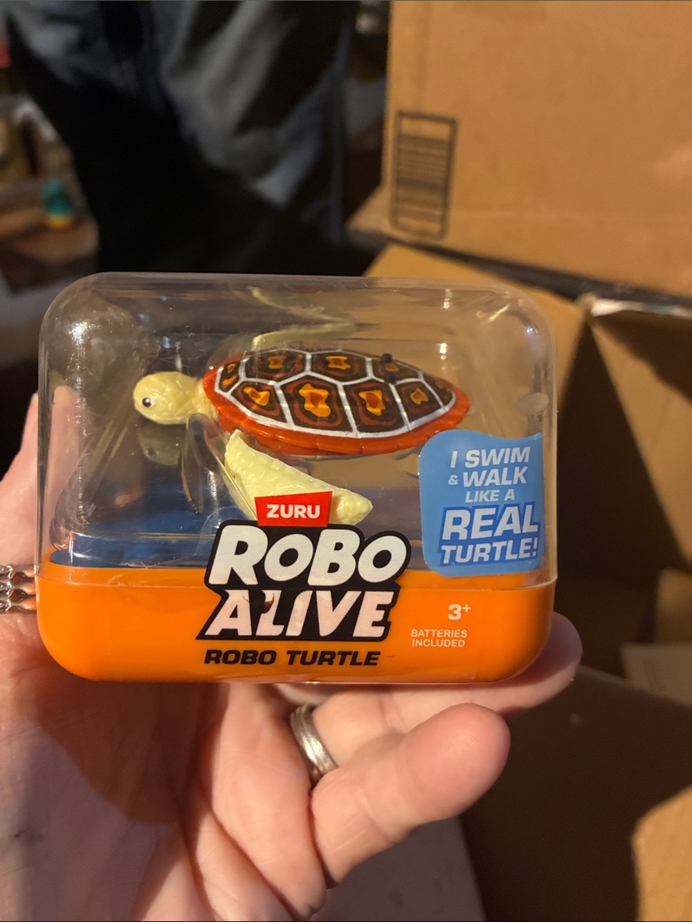 Robo Alive Orange Turtle - Interactive Kids Toy